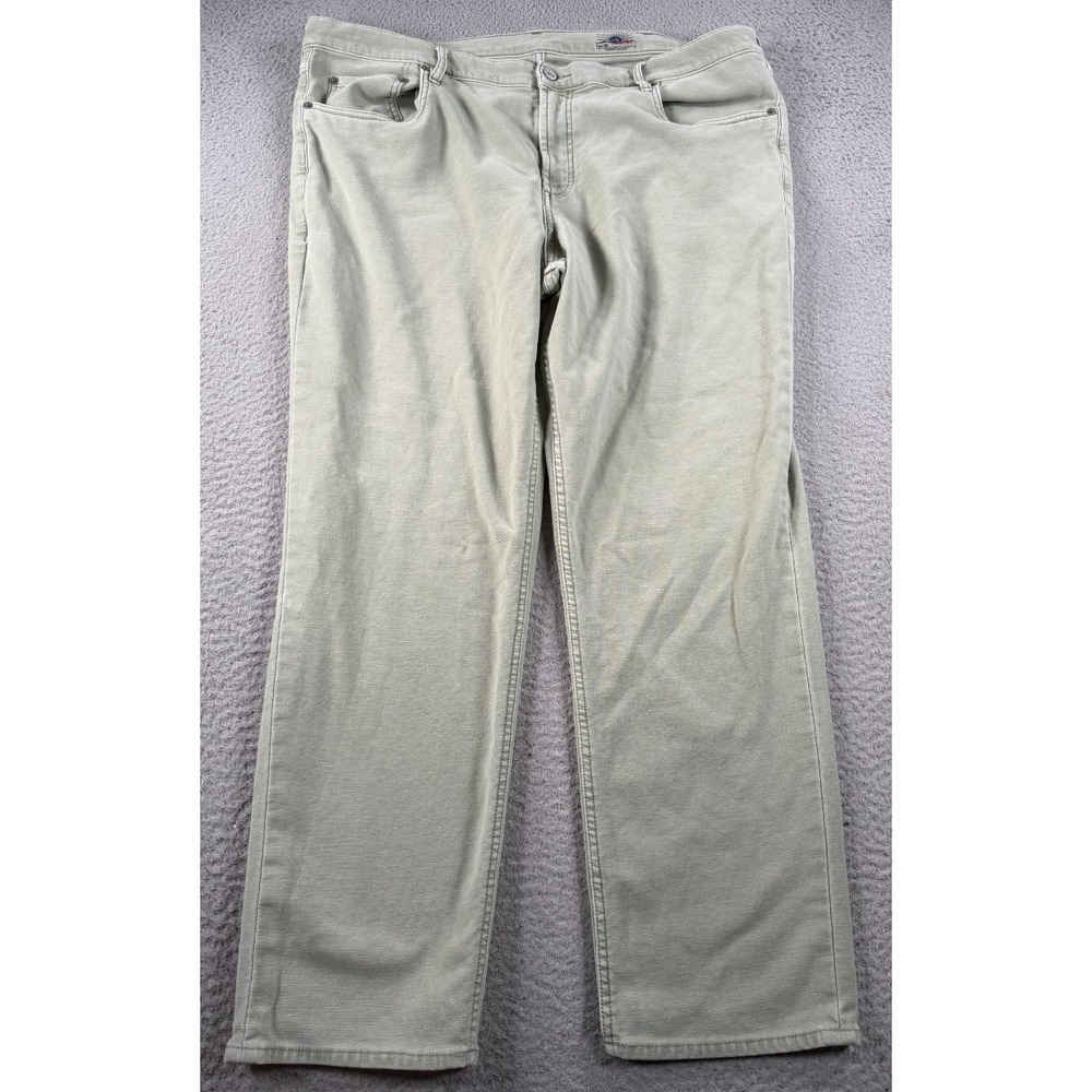 Faherty‎ Terry Stretch Pants Men 40x28 Green Chino Trousers Jean Modern Preppy